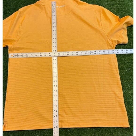 Black Clover Polo mens 2XL orange yellow lightweight breathable golf shirt C - Picture 12 of 13